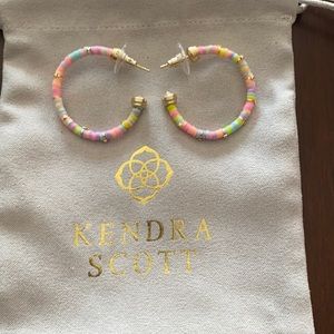 Kendra Scott Reece Gold Small Hoop Earrings Pastel
